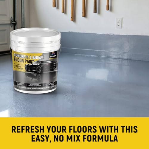 Pintura para Pisos SENVEN Concrete & Garage Floor Paint Gris Claro 5 Galones, Acabado Semi Brillante, Interior/Exterior miniatura 6