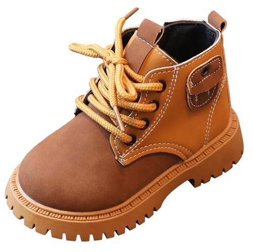 Happy Cherry Infant Boots Boy Autumn Winter Comfort Boots Lace-Up Work Boots High Top Ankle Shoes for Baby Girls