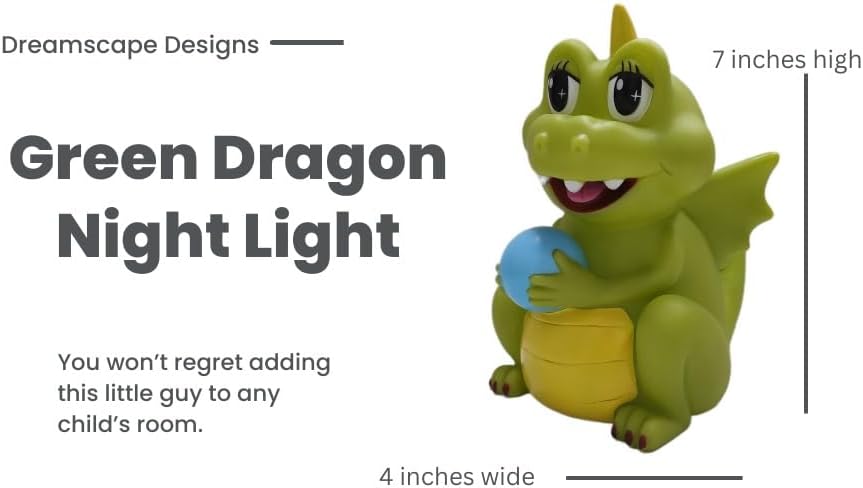 Miniatura 8 de Dreamscape diseña una luz nocturna de dragón verde muy linda, luz nocturna USB para bebé. Modos de cambio de color para usar para luz nocturna de