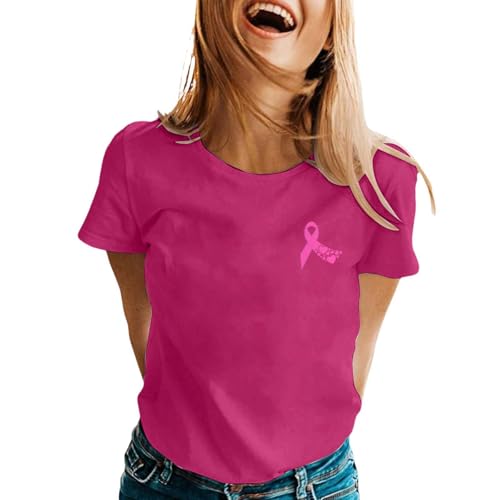 T-shirt cancer du sein ample contre la chaleur estivale en coton doux