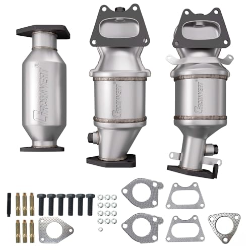 CIRconvert Front Left Right&Rear Catalytic Converter Compatible with Honda Accord 2003-2007, Odyssey 2005-2010, Pilot 2005-2008, Acura MDX 2003-2006 3.5L V6 Catalytic Convertor (EPA Compliant)