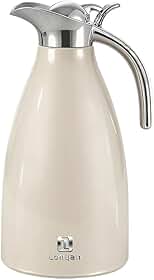 Garrafa Térmica 2l Aço Inoxidável 304 Mantém Quente E Frio Café Chás Portátil Grande Capacidade Multifuncional Com Capacidade De Para Casa (Bege)