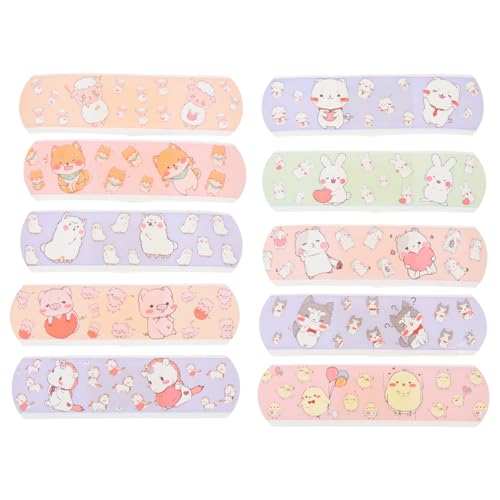 Healvian 1 Caja Adhesivos Bandage Infantiles Unidades Apósitos Adhesivos Pequeños Impermeables y Transpirables Protectores de Heridas con Alta Elasticidad y Adhesión Médica para Dedos y