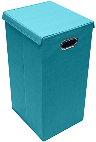 Laundry Hamper Sorter with Lid Closure – Foldable Hamper, Detachable Lid, and Portable Built-In Handles for Easy Transport – Single