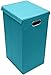 Sorbus Laundry Hamper Basket Sorter with Lid Closure - Foldable Hamper Bin, Detachable and Removable Lid, Portable Built-in Handles for Easy Transport (Aqua)