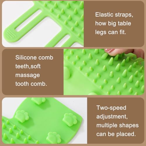 Image of Mixed Color 4 Pack Cat Self Groomers - Wall Corner Groomers, Massage Comb & Shedding Brush for Long /Short Fur Cats, Pet Tickling Artifact, Adjustable, for Table Legs & Climbing Frames