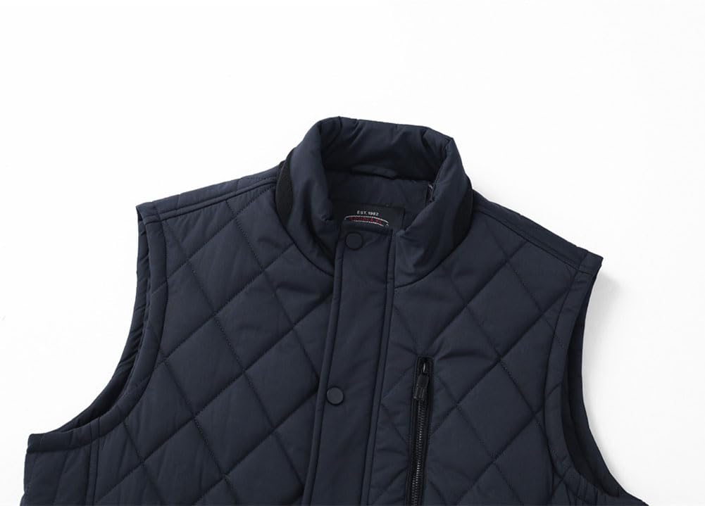 Chaleco Acolchado Caliente para Hombre Chaqueta Abrigo sin Mangas Grueso para Otoño Invierno Chaqueta sin Mangas Bodywarmer Gilet de Invierno