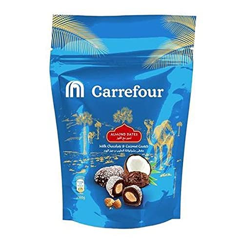 Carrefour Almond Dates Milk Chocolate Coated With Coconut 100 g