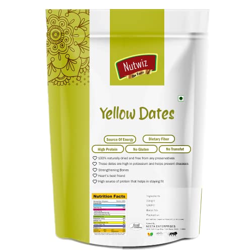 Image of Nutwiz Premium Dates (Yellow Dates /Peela Khajoor, 750G), Fresh