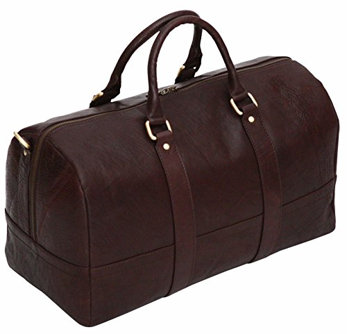 Preisvergleich Produktbild Reisetasche aus Echtleder - Duffle Bag in Handgepäckgröße