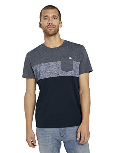 Preisvergleich Produktbild TOM TAILOR Herren Cutline T-Shirt, Sky Captain Blue, L
