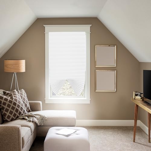 BLINDECOR|Estor Plisado sin Taladrar Velcrado |Plisada BK Basic|Opaco 19 Blanco 90X190|Plisada Opaca para Ventanas