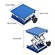 Oumefar 100 x 100 mm x 160 mm Blaues Aluminiumoxid-Laborliftplattform-Standgestell-Scherenheberheber mit Belastungslager 5 kg