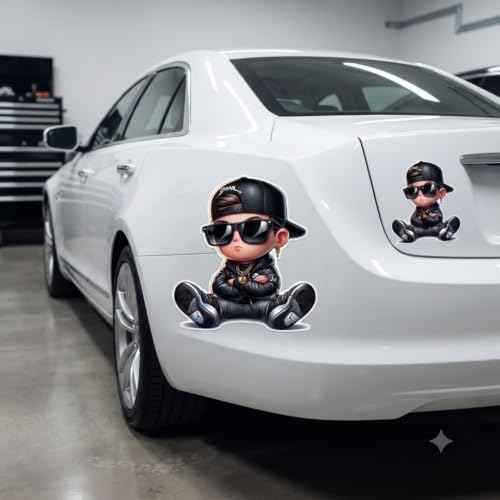 Image of Funny Monster Sticker for Cars, Trucks, Dents & Sports (23, 6x3 inch (Pack of 2))