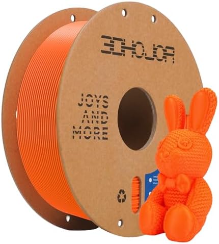 3DHoJor PLA Filament 1.75mm Orange 3D Drucker Filament ±0,02mm, 1KG/Spule | 1kg 3D Drucker Filament PLA, ultraschnelle Filament 3d Druckmaterialien, Vakuumverpackung,für FDM 3D Dru
