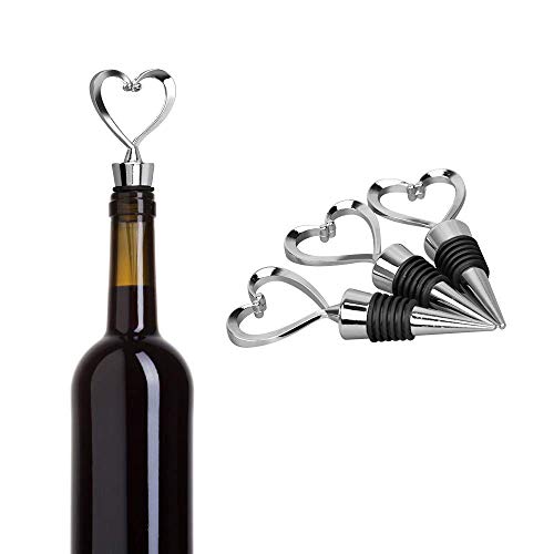 3 metalen hartvormige fles stoppen voor rode wijn champagne mousserende wijn bier saver Sealer (zilver) - Image 8