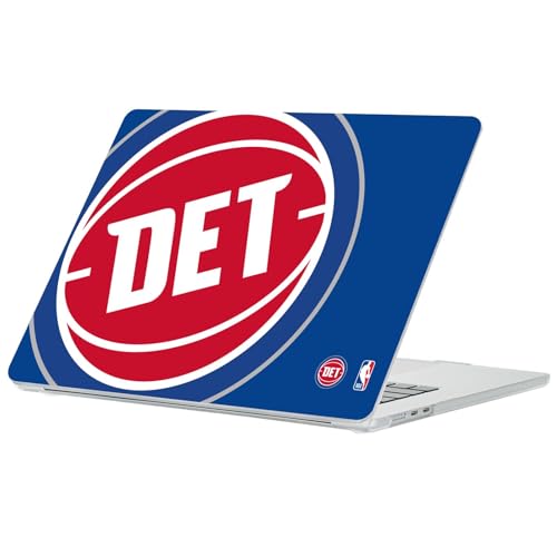 Coque MacBook Air 13.6" Detroit Pistons rigide transparente pour modèles A2681 A3113 A3240