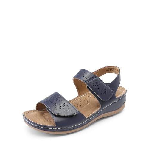 Image of DREAM PAIRS Women's Comfortable Dressy Flats Sandals Open Toe One Band Casual Walking Sandals for Summer