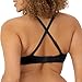 Maidenform One Fab Fit Underwire Bra, Push-Up T-Shirt Bra, Modern Demi Bra, Lightly Padded Bra with Convertible Straps, Black, 34B