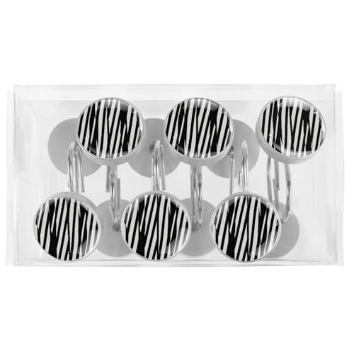 Ganchos para cortina de ducha anticaídas con base de cristal resistente 6