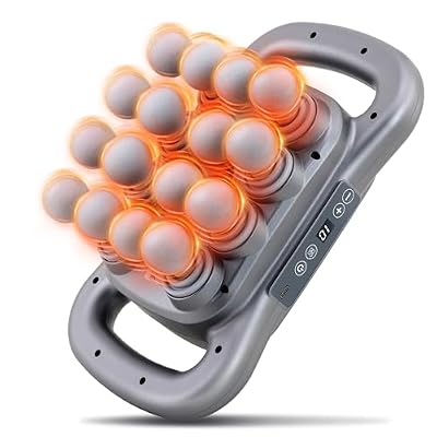 GAXEZO 16 Head Massage Gun Set, Deep Tissue Percussion Massager, 2600mAh Electric Massage Tools with 9 Styles & Levels, Dark Grey