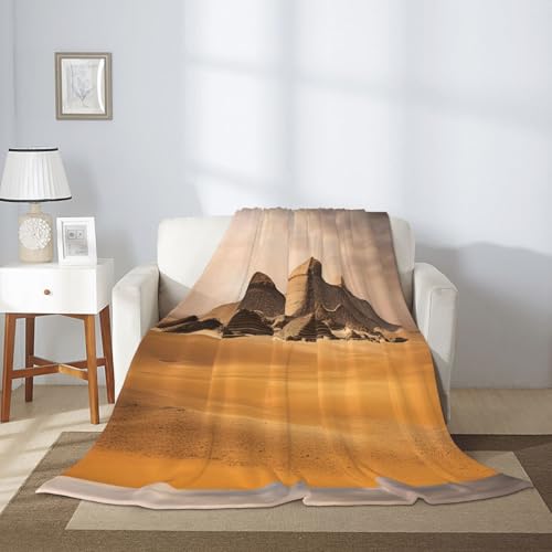 Couverture douce imprimé pyramides d'Égypte grand format pour lit
