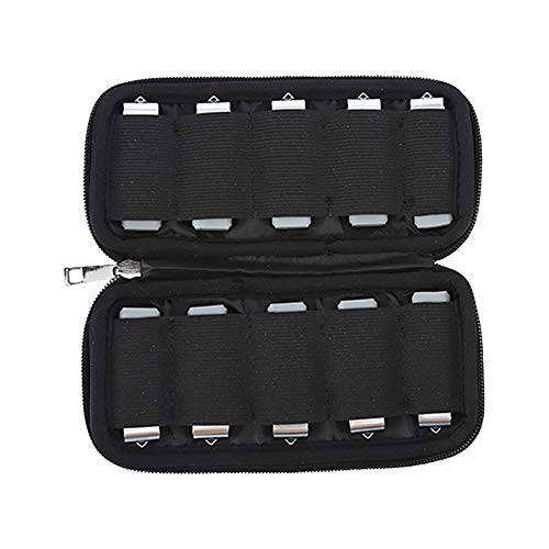 Sac De Rangement Pour Clés USB - Étui Néoprène Avec 10 Compartiments - Protection Anti-choc Et Anti-rayure