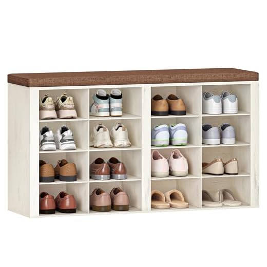 DIY Narrow Hallway Bench with Shoe Storage Plans — Space‑Saving Build 4 Large 16-Compartment Shoe Storage Bench with Cushion