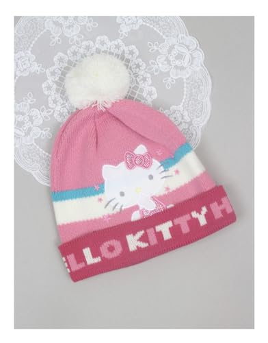 Bandal & Neoul HELLOKITTY's White Pom Pom Winter Beanie for Girls2