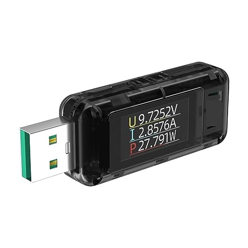 ワットチェッカー A2/Q USB テスタータイプ C 電流電圧 USB パワーメーター DC 電力計電流計モバイルバッテリー充電器インジケータ検出ツール 8A USBチェッカー(A2 Black)