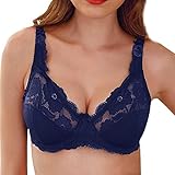 IFOUNDYOU Bügellose BHs Damen Push Up BH Unterwäsche Sexy Große Größen BH mit Breiten Verstellbare Trägern Transparent Bralette Bra BH Damen Deep V Dirndl BHs Zero Feel Dünn Atmungsaktiv Cami Top BH