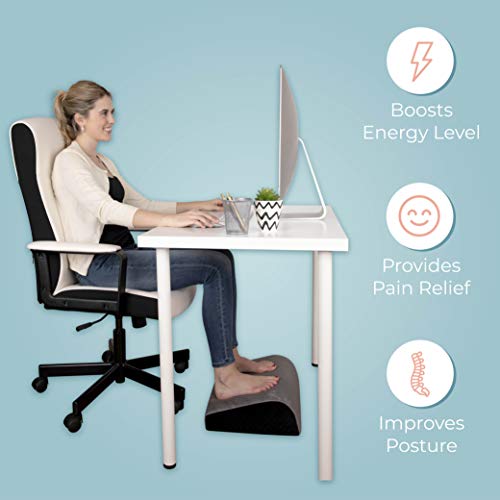 Kölbs Office Foot Rest Under Desk - Plush Velvet And Memory Foam - Longer Footrest For Added Comfort, Foot Stool Desk Accessories Teardrop Ergonomic Design Work From Home, Pc Gaming, Office, Knee Pain #TOP3