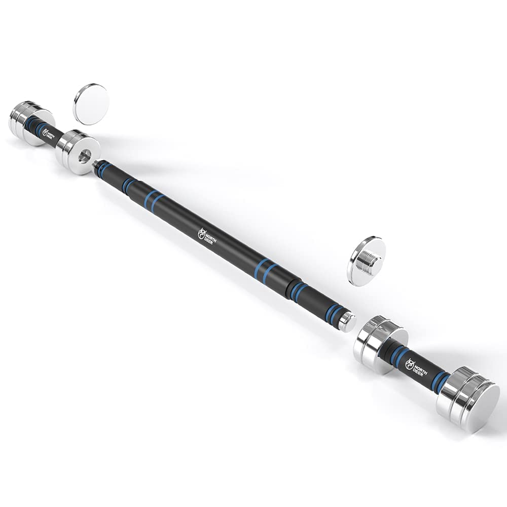 Northdeer Barre de connexion en acier massif Barre d'haltères longue 2,5 kg 65 cm – Compatible uniquement avec les haltères Northdeer
