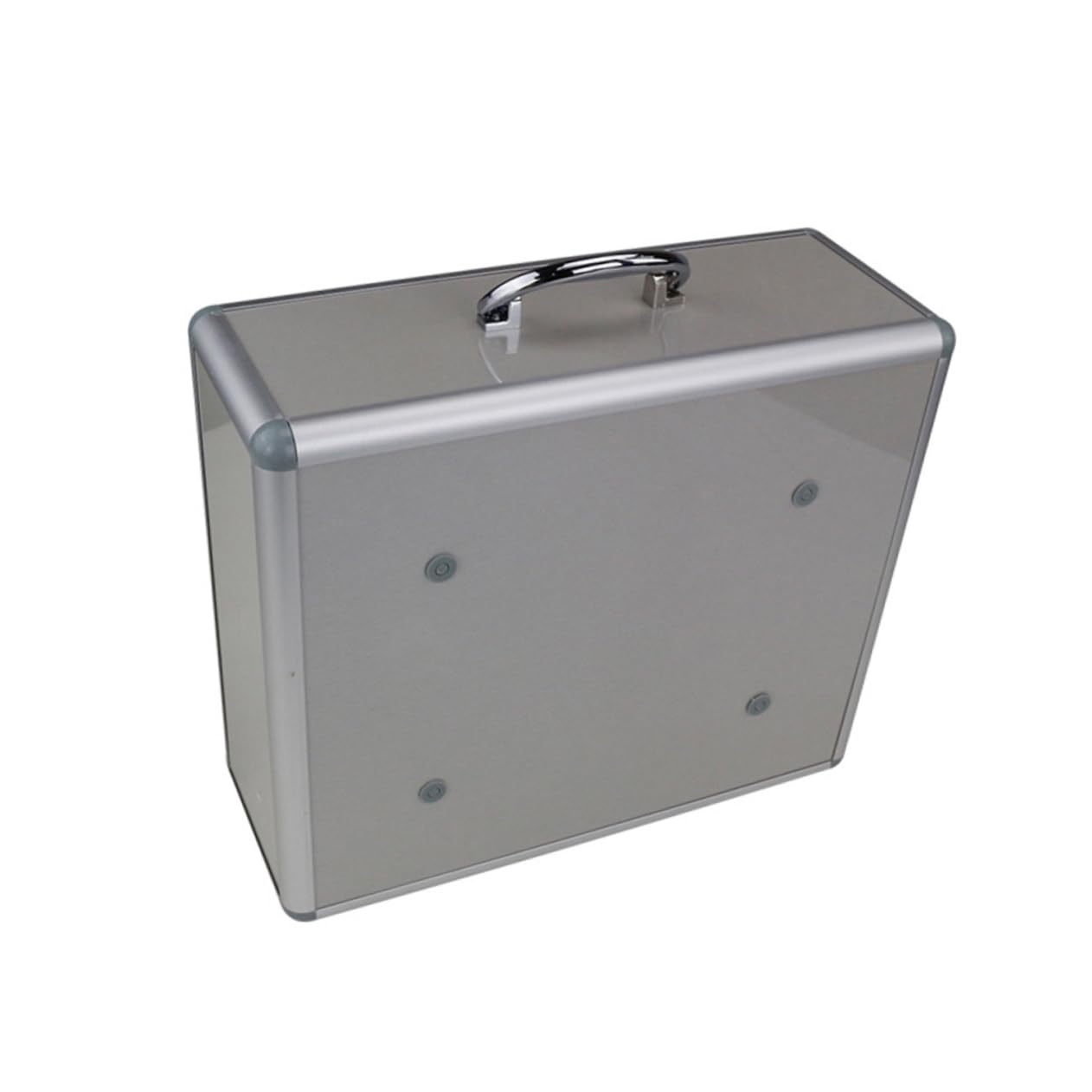 Healvian Botiquín de Emergencia Portátil Plata Triple Compartimento y Tapa | Aleación de Aluminio, Plástico y Madera, Diseño Bloqueable, Uso en Casa y Viaje, para Niños