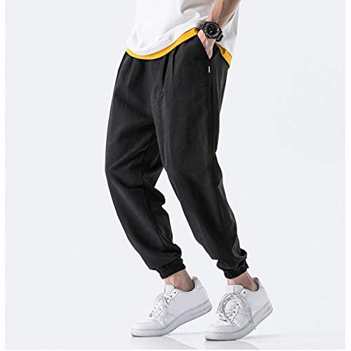 LISTHA Striped Harem Pants Men Casual Jogger Fitness Trousers Linen Loose Pocket - Thumbnail 6