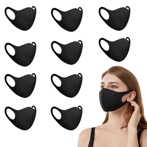Image of Yugan Anti Pollution Reusable and Washable Face Mask for Adult, Unisex, Soft Breathable Oxford Fabric (Black)