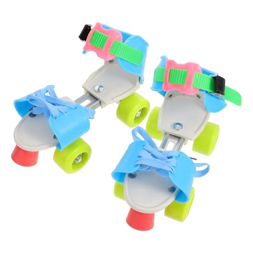 POPETPOP 1 Par Patines de Hielo Control Scooter acrobático Ruedas Patines en línea muñequera patín Zapato de Skate para el Deporte Zapatilla de Patinaje para Principiantes Acero Inoxidable