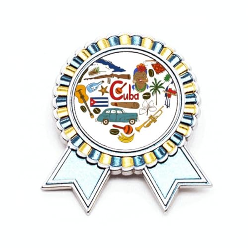 Broche Cuba cœur cadeau souvenir en métal idéal pour les passionnés de voyage