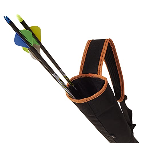 Allen Youth Archery Compact Back Arrow Quiver, Orange/Black #TOP3