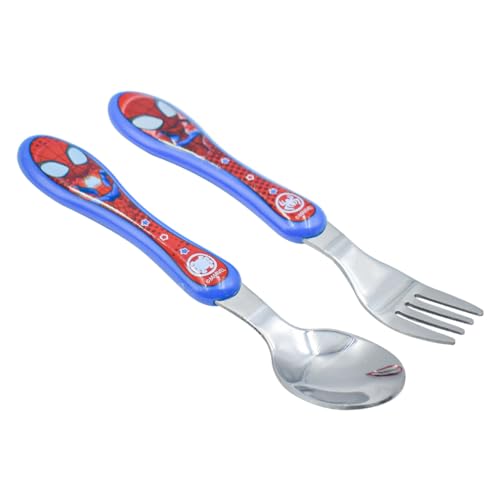 Catálogo para Comprar On-line Cubertería infantil los mejores 10. 43 FunKids 1669-1061 Juegos de Cubiertos Infantiles de Acero Inoxidable para Niños, 2 piezas, Set Cubiertos Diseño Spidey Amazing Friends, Colección Disney Marvel con Caja de...