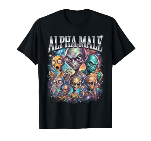 Alpha Male Funny Alien Meme Hommes Garçons T-Shirt