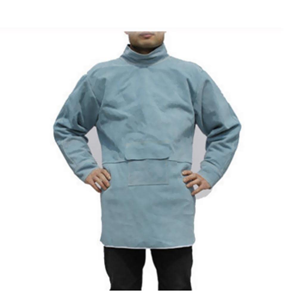 Generic Giacca Da Saldatore in Pelle, Grembiule Protettivo, Abbigliamento Da Saldatore, Tuta Da Saldatura Resistente Al Calore, Adatta per La Saldatura,