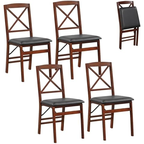 TANGZON Rubber Wood Folding Dining Chairs Cover