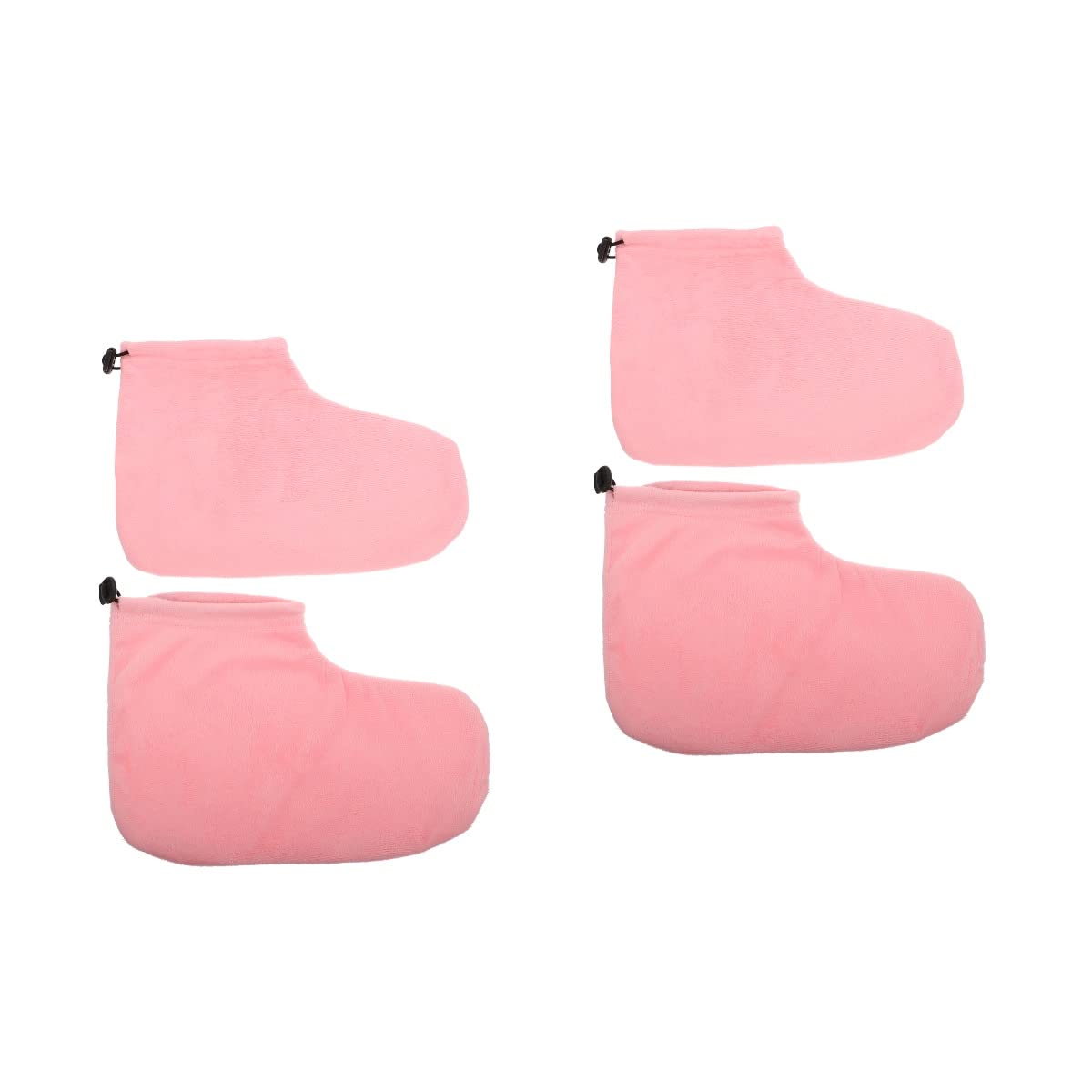 Uonlytech 2paare -therapie Fußabdeckungen Paraffin Fußwickel Für Feuchtigkeitsspendende Fußpflege Wiederverwendbare Und Waschbare Fußtherapie-socken Zartem Rosa