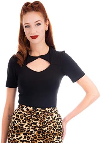 Blusas Vintage Mujer Rockabilly – Blusa Formal Años 50 Estilo Pin Up para Oficina, Varios Colores
