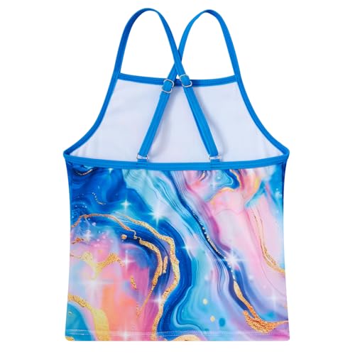 Image of Girls Tankini Swimsuit Two Piece Bathing Suit with Adjustable Strap 3-13 Years