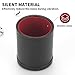 RERIVER 5 Pack PU Leather Dice Cup Set with 6 Dot Dices Felt Lined Quiet Shaker for Yahtzee Bar Party Family Dice Games,Red/Black