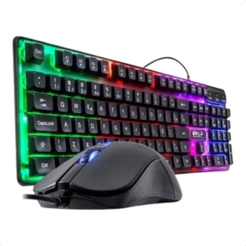 Kit Teclado Mouse Headset Gamer Stream Streamer Profissional (Vermelho)