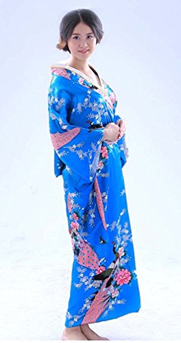 Botanmu Women's Peacock Kimono Robe Japanese Dress Photography Cosplay Costume 5 Colors
