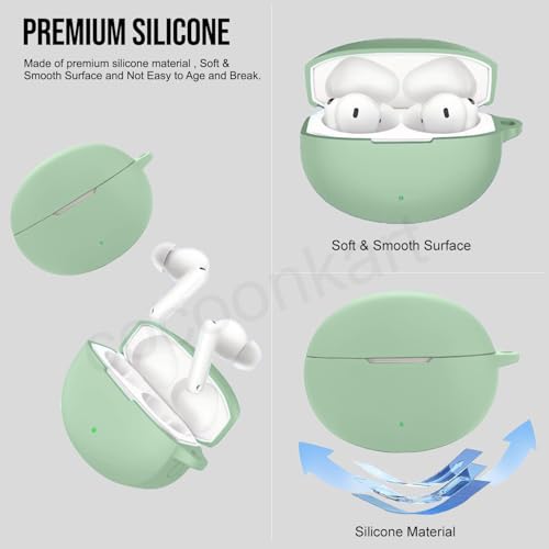 Image of Silicone Case Cover Compatible for OnePlus Buds 4 -Matcha Green